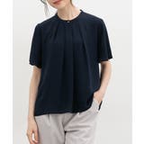ネイビー | トップス ブラウス 半袖 | Honeys