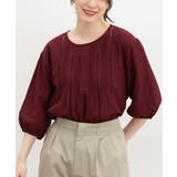 ボルドー | トップス ブラウス ピンタック | Honeys