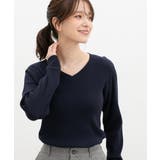 ネイビー | トップス ニット セーター | Honeys