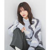 ブルー×オフ | トップス ニット セーター | Honeys