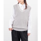 杢グレー | トップス ベスト ニット | Honeys