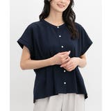 ネイビー | トップス カットソー 半袖 | Honeys