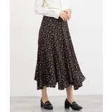 チャ花柄 | ボトムス スカート ロングスカート | Honeys