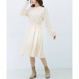 オフ花柄 | ワンピース 長袖 フリル | Honeys