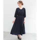 コン | 【ハニーズ】ワンピース 6分袖 ミモレ丈 | Honeys