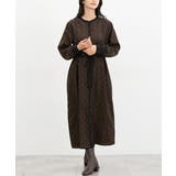 ブラウン×クロ | ワンピース 長袖 ロング丈 | Honeys