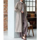 ベージュ×モカ | ワンピース 長袖 ロング丈 | Honeys