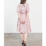 ピンク花柄 | 【ハニーズ】ワンピース 半袖 ひざ丈 | Honeys