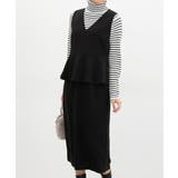 ブラック | ワンピース ジャンスカ ノースリーブ | Honeys