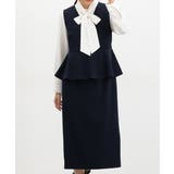 ネイビー | ワンピース ジャンスカ ノースリーブ | Honeys