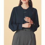 ネイビー | トップス ブラウス 長袖 | Honeys