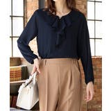 ネイビー | トップス ブラウス 長袖 | Honeys