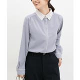 サックス | トップス ブラウス 長袖 | Honeys