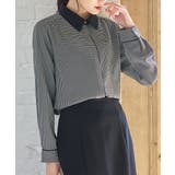 千鳥柄 | トップス ブラウス 長袖 | Honeys