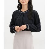 ネイビー | トップス ブラウス 長袖 | Honeys