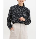 コン花柄 | トップス ブラウス 長袖 | Honeys