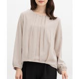 ベージュ×オフ | トップス ブラウス 長袖 | Honeys