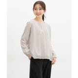 グレージュ | トップス ブラウス 長袖 | Honeys