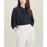 ネイビー | トップス ブラウス フリル | Honeys