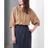 ダークベージュ | トップス ブラウス フリル | Honeys