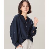 ネイビー | トップス ブラウス 長袖 | Honeys
