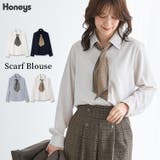 トップス ブラウス 長袖 | Honeys | 詳細画像1