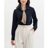 ネイビー | トップス ブラウス 長袖 | Honeys