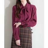 ワインレッド | トップス ブラウス 長袖 | Honeys