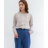 グレージュ | トップス ブラウス 長袖 | Honeys