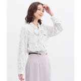 オフ×グレー | ブラウス トップス 長袖 | Honeys