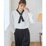 アイボリー | トップス ブラウス 長袖 | Honeys