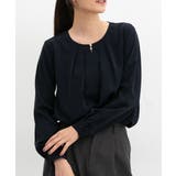 ネイビー | トップス ブラウス 長袖 | Honeys