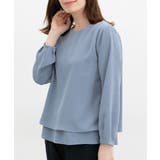 ブルー | トップス ブラウス 長袖 | Honeys