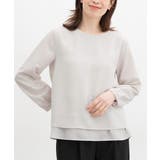 グレージュ | トップス ブラウス 長袖 | Honeys