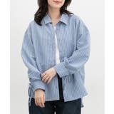 ブルー×オフ | トップス シャツ ブラウス | Honeys