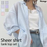 トップス シアーシャツ シャツ | Honeys | 詳細画像1