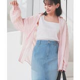 ピンクストライプ | トップス シアーシャツ シャツ | Honeys