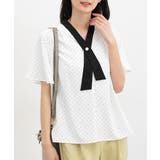 オフ水玉 | トップス ブラウス 半袖 | Honeys