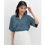 ブルーグリーン | トップス ブラウス 半袖 | Honeys