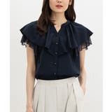 ネイビー | トップス ブラウス ノースリーブ | Honeys