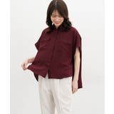 ワインレッド | トップス ブラウス 半袖 | Honeys
