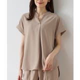 グレージュ | トップス ブラウス 半袖 | Honeys