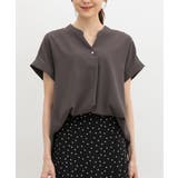 ダークモカ | トップス ブラウス 半袖 | Honeys