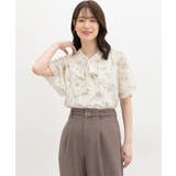 オフ花柄 | トップス ブラウス 半袖 | Honeys