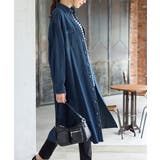 インディゴ | ワンピース 長袖 ロング丈 | Honeys