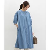 ブルー | ワンピース ロング丈 デニムワンピース | Honeys