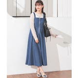 ライトインディゴ | ワンピース ジャンスカ ジャンパースカート | Honeys