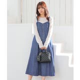 ライトインディゴ | ワンピース ジャンスカ デニム | Honeys