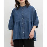 ライトインディゴ | トップス ブラウス 半袖 | Honeys