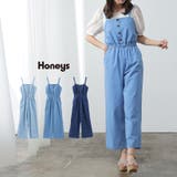 オールインワン デニム 綿 | Honeys | 詳細画像1